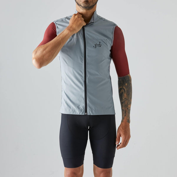 Givelo - Grey Windproof Gilet - Ritacuba.co