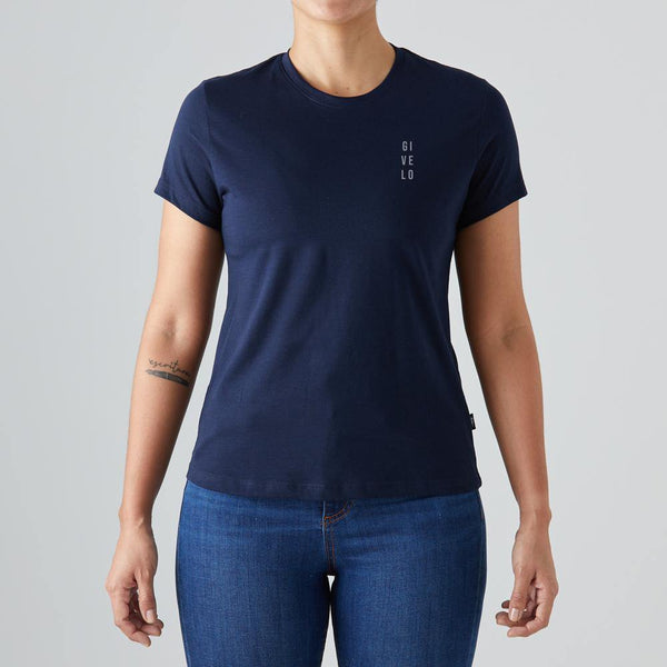 Givelo - Navy 100% Peruvian Cotton Tee Women - Ritacuba.co