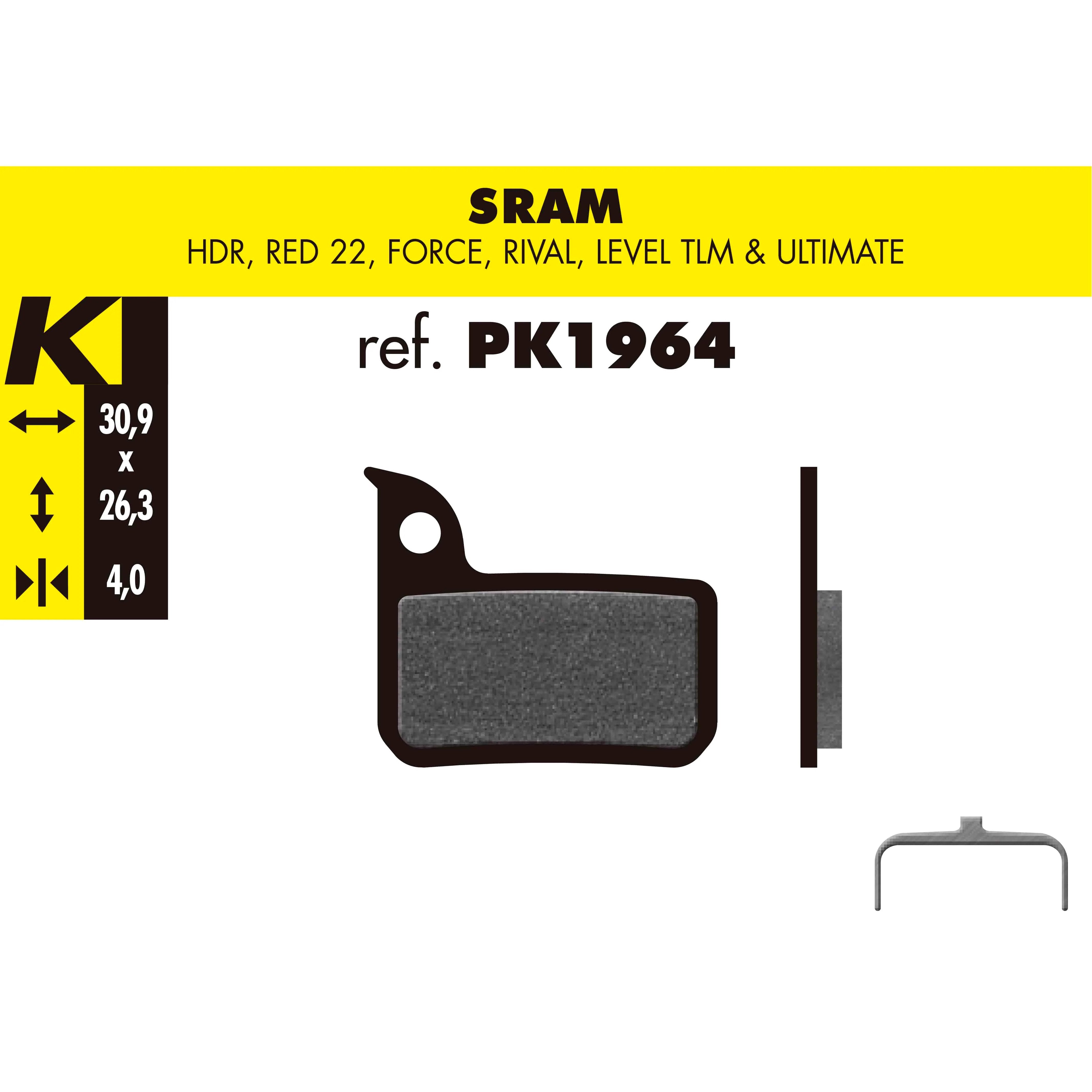 Disc Brake Pads Sram Level TLM, Ultimate, Hdr, Red 22, Force, Rival